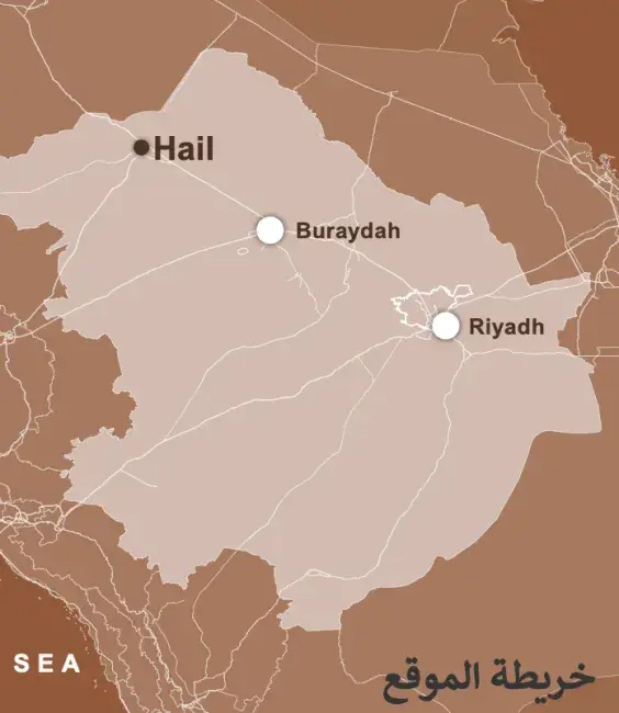 العمارة النجدية خرائط توزيع الأنماط المعمارية - حائل