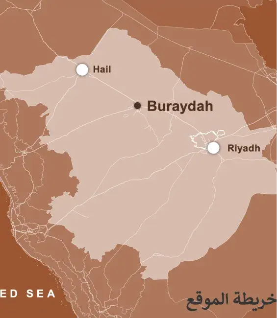 العِمَارَة النجدية - خرائط توزيع الأنماط المعمارية - بريدة